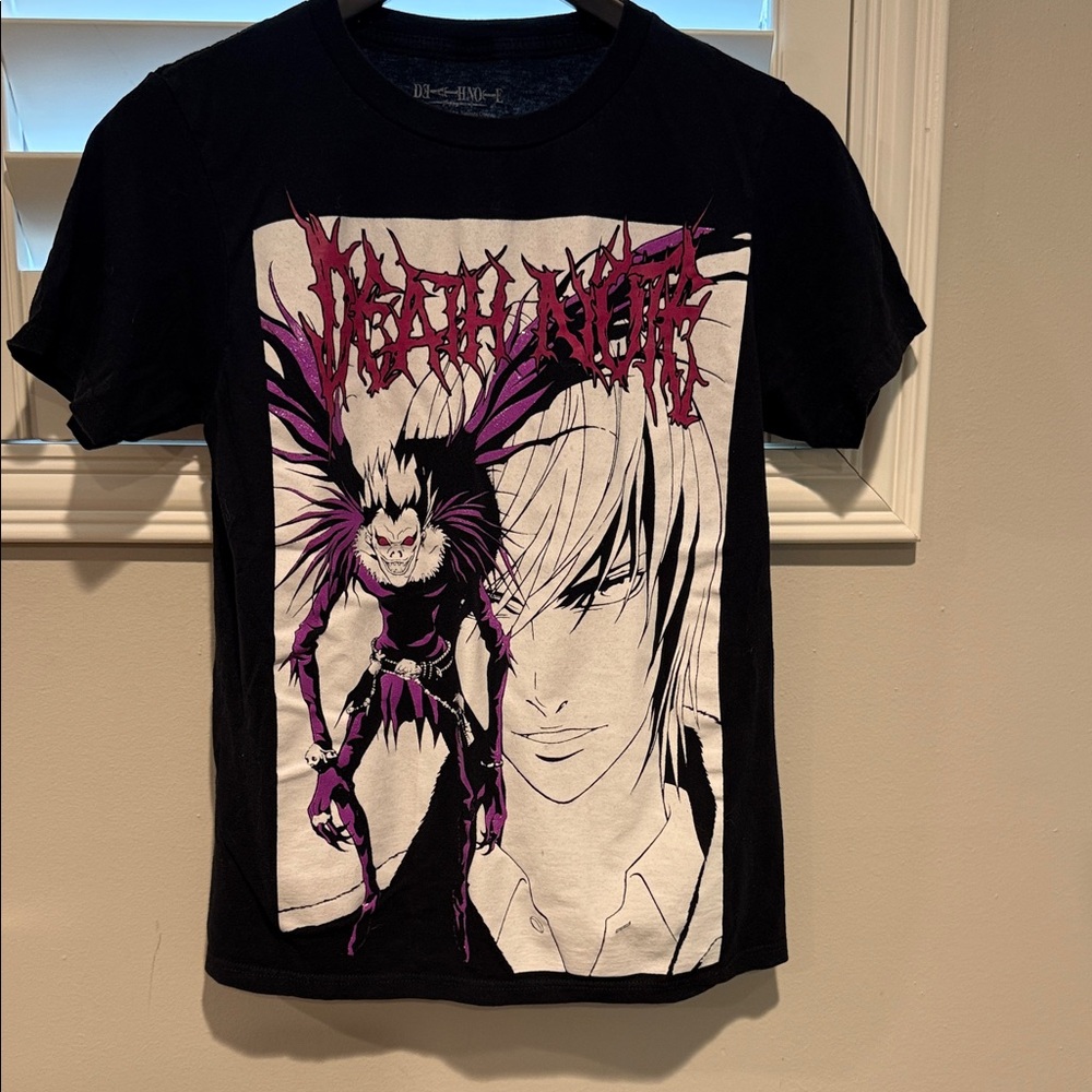 Black Graphic Women's Tee with Anime Design